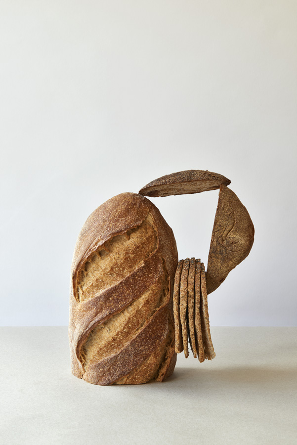 Bread, Toast, Henge, Ancient, Sculpture, Photography, Studio, Natural light, background, neutral, sandy, 